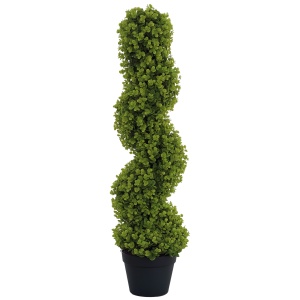 Plantă Artificială Eucalipt Spiralat cu Ghiveci Inclus Rezistent la Raze UV, Ø17,5x90 cm, Verde - Img 1