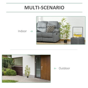 Planta Bambus Artificial Inaltime 120 cm cu Ghiveci pentru Interior si Exterior -Verde - Img 4