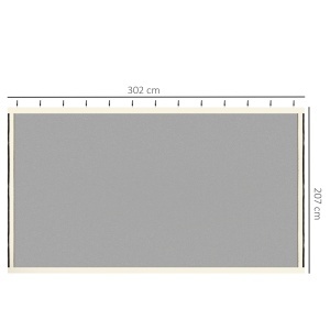 Plasa de Tantari pentru Corturi cu Perdele de Rezerva Universale cu Balamale, 302x207cm - Negru / Bej - Img 3