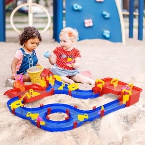 Playset pentru apa 78 Piese pentru Copii 3-6 Ani, 123x90x7cm, Albastru si Rosu - Img 2