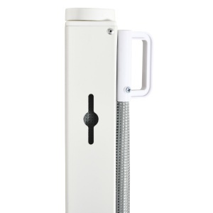 Poartă Extensibilă pentru Câini până la 115 cm, Alb și Gri - Img 9