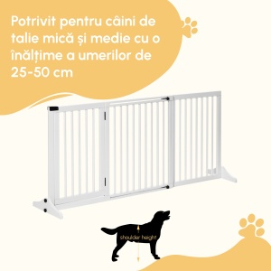 Poarta Reglabila din Lemn pentru Animale de Companie Gard Independent pentru Caini pentru Usa Hol Bariera de Siguranta Usa Bloca bilapoarta caine poarta de siguranta bariera poarta despartitoare pliabila otel gard inchidere automata - Img 4