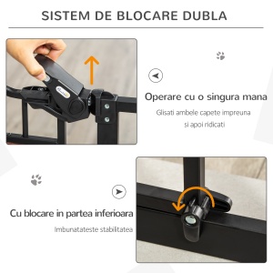 Portita pentru caini cu fixare prin apasare, extensibila 74-80 cm - Img 7