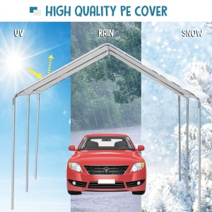 prelata auto, cu kit ancorare, 5.95x2.9x2.6m, alba - Img 7