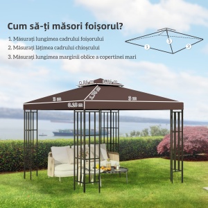 Prelata de Schimb 3×3 m – Copertina UV Cafeniu 2‑Nivel pentru Foisor - Img 3