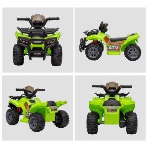 Quad Electric pentru Copii Baterie 6V Faruri Functionale si Pedale Verde - Img 8