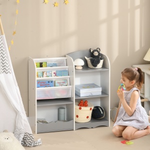 Raft pentru jucarii pentru copii Mobilier dormitor din lemn mobilier pentru sufragerie si cresa gri pentru scoala mobilier camera copilului birou pentru copii mici - Img 2
