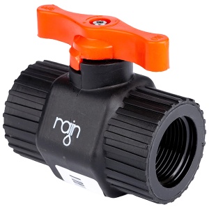 Robinet 1" PP cu bila metalica 2 x FI Rain