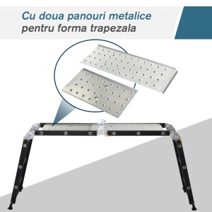 Scara Aluminiu 5-in-1 – Pliabila cu Panouri de Sustinere - Img 7