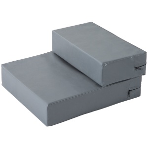 Scarita pentru Caini Saltea 2 in 1 din PU si Spuma de Cauciuc 45x39x20cm Gri - Img 1