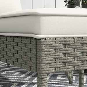 Scaun Adirondack cu taburet din rachita pentru terasa, S - Img 9