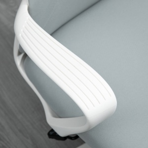 Scaun de birou ergonomic si tapitat, cu inaltime reglabila si functie de inclinare, 62x56x110-119.5 cm, gri - Img 9