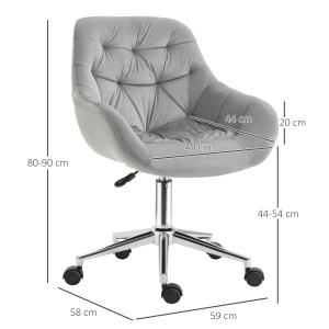 scaun ergonomic de birou, 59x58x80-90 cm, gri - Img 3