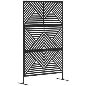 Separator Divizor de Exterior și Spalier pentru Plante 122x45x198cm Negru