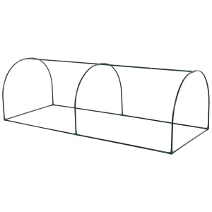 Sera de gradina cu cadru din otel si invelis din PVC, 250x100x80cm, Verde si transparent - Img 7