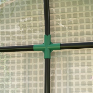 Seră de Grădină, Seră pentru Plante cu 2 Uși Batante Rulante, Acoperire PE, Anti-UV, 2x1x1,78 m, Alb - Img 8