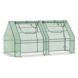 sera din otel, copertina PE 180x90x90 cm, verde - Img 1