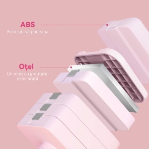 Set 2 Gantere de 5 kg, Pătrate și Antiderapante cu Plăci Detașabile, din Oțel și ABS, 32x9x9 cm, Roz - Img 6
