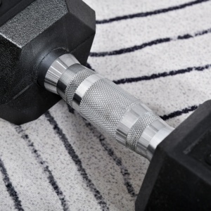 Set 2 gantere hexagonale de 10kg din metal si cauciuc pentru antrenamente acasa si la birou, negru - Img 8