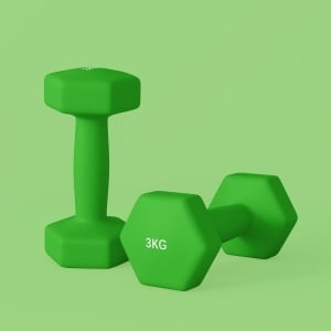 Set 2 Greutăți Hexagonale cu Gantere Pereche cu Prindere Antiderapantă pentru Antrenament de Fitness Acasă, 18x7x7 cm, Verde - Img 9