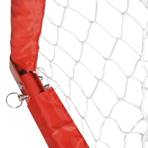 Set 2 Porți de Fotbal Pliabile pentru Exterior cu 4 Țăruși, Plasă de Fotbal din Metal și Tetrolon, 90x36x60 cm, Roșu - Img 9