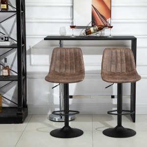 Set 2 Scaune de Bar – Reglabile, Rotative & Captusite - Img 2