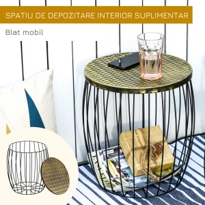 Set 3 Masute Gradina Stivuibile 38/31 cm – Negru - Img 5