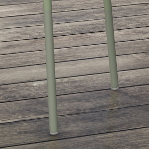 Set 4 Scaune de Exterior 59x55x84 cm din PP și Oțel Verde - Img 9