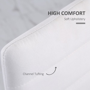 Set 4 Scaune Moderne – Alb, Metal & Textil pentru Camera de Zi - Img 4