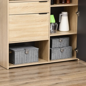 Set de 3 cosuri din rachita PP cu capac, containere dreptunghiulare de diferite dimensiuni, gri - Img 8