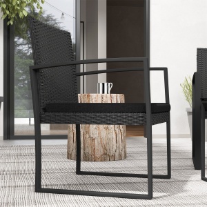 Set de cafea din ratan PP din 3 piese cu perne, Mobilier - Img 9