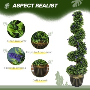 Set de Două Plante Artificiale Lavandă 90cm - Img 4