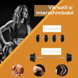 Set Haltere – 2 Manere & 14 Discuri pentru Antrenament - Img 4