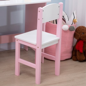 Set Masă și Scaune pentru Copii 5-8 Ani cu Spațiu de Depozitare, Tablă și Scaun, 90x45x85 cm, Roz - Img 9