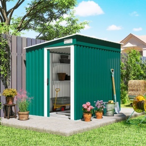 Șopron Metalic Galvanizat 7 x 5ft, cu Ușă Glisantă - Img 2