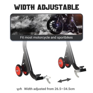 Stender spate Universal de Ridicare pentru Motociclete pana la 200 kg, Negru - Img 5