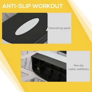 Stepper pentru aerobica reglabil in inaltime 10-15-20 cm, anti-alunecare, Negru si Gri - Img 6
