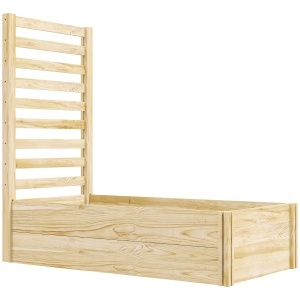 Strat pentru Grădină Înălțat cu Fund Deschis, 115x60x110 cm, Lemn Natural