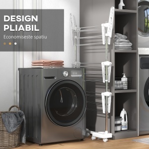 Suport de Uscat Rufe – Inox, 3 Etaje Reglabile Premium - Img 6