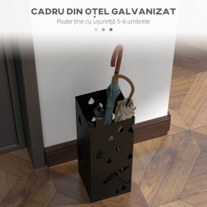 Suport pentru hol din Otel pentru Umbrele Negru - Img 4