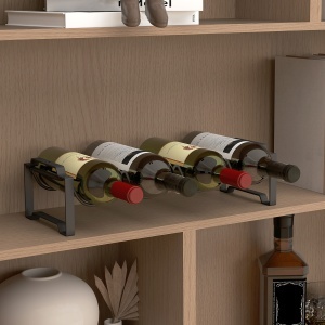 Suport pentru Sticle de Vin cu 4 Niveluri, 42,5x16,5x41 cm, Negru - Img 8