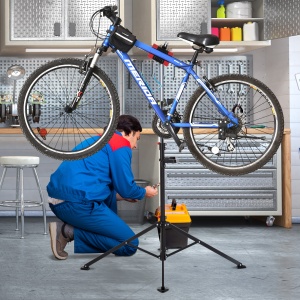 suport reparare bicicleta 75x75x100-160cm, negru - Img 2