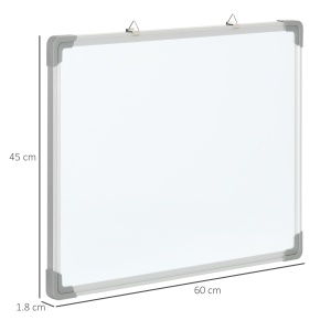 Tablă Magnetică de Perete cu Margini Rotunjite cu Radieră, Markere și Magneți, 60x1.8x45 cm, Albă - Img 3