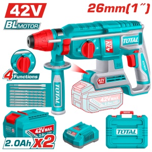 TOTAL - CIOCAN ROTOPERCUTOR - 26mm - 42V (INCLUDE 2 ACUMULATORI, 1 INCARCATOR)