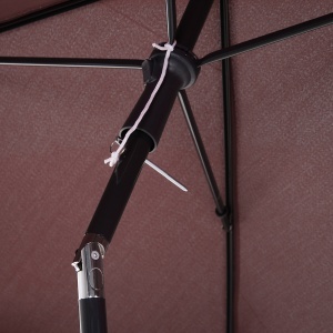 Umbrela Parasolarar dreptunghiulara pentru Gradina 200 × 125 × 235cm Maro - Img 8