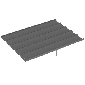 Acoperiș de Schimb pentru Pergolă cu 10 Orificii de Drenaj, Permeabil, 4x3 m, Bej - Img 1