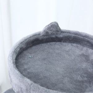 ansamblu pentru 1-2 pisici, 3 nivele, 48x48x104cm gri - Img 9