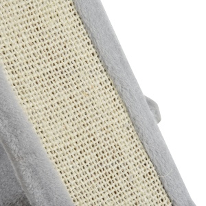 Ansamblu pentru pisici cu stalpi din sisal, pat si 2 case cu tapiterie de plus, 59x39x83cm, gri - Img 8
