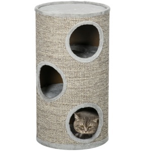 Ansamblu pentru pisici, Turn din Sisal pentru animale de companie cu planforme cu invelis moale - Img 1