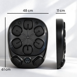 Aparat de Box Muzical Montat pe Perete cu 9 Moduri, Lumini LED și Conexiune Bluetooth, 61x48x11 cm, Negru - Img 3